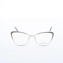 Armação para óculos de Grau Coonecta Feminino Gatinho em Metal Preto-Dourado Armação para óculos de Grau Coonecta Feminino Gatinho em Metal Preto-Dourado