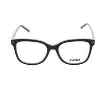 Armação para óculos de Grau Evoke FORYOUDX128 Feminino Quadrado em Acetato Preto Armação para óculos de Grau Evoke FORYOUDX128 Feminino Quadrado em Acetato Preto