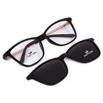 Armação para Óculos de Grau Feminino Clip On Gatinho Polarizado - Multiclips