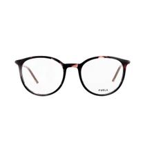Armação para óculos de Grau Furla VFU548 Feminino Redondo em Acetato Demi Armação para óculos de Grau Furla VFU548 Feminino Redondo em Acetato Demi