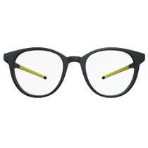 Armação para óculos de Grau HB 93156 Masculino Redondo em Acetato Preto