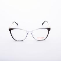 Armação para óculos de Grau Hickmann HI60008 Feminino Gatinho em Acetato Cinza-transparente