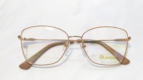Armação para óculos de grau London Prime L3028 COL. DC Feminina rose metal