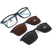 Armação Para Óculos De Grau Masculino Clip On 3 Em 1 Tr90 Proteção UV400 Polarizado