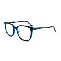 Armação para Óculos de Grau Original Atitude Azul Quadrado Acetato Sem plaqueta Masculino ATK7008