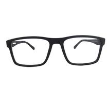 Armação para Óculos de Grau Quadrado Retangular Fosco Contorno Grosso Haste em Preto com Ponteira Vermelha Masculino Red Nose