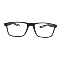 Armação para Óculos de Grau Quadrado Retangular Preto Fosco Haste Detalhada com Abertura no Meio Triangular Masculino Red Nose