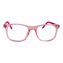 Armação para Óculos de Grau Quadrado Transparente Rosa Feminino Infantil Arco-Iris Kids Armação para Óculos de Grau Quadrado Transparente Rosa Feminino Infantil Arco-Iris Kids