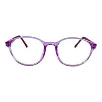 Armação para Óculos de Grau Redondo Transparente Rosa Escuro Haste Vermelho Escuro Arco-Iris Kids Armação para Óculos de Grau Redondo Transparente Rosa Escuro Haste Vermelho Escuro Arco-Iris Kids