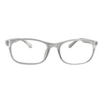 Armação para Óculos de Grau Retangular Cinza Claríssimo Transparente Hastes Cinza Claro Marcado na Ponteira 'KB' Infantil Malayka