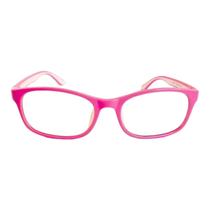 Armação para Óculos de Grau Retangular Rosa Chiclete Feminino Infantil Arco-Iris Kids