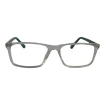 Armação para Óculos de Grau Retangular Transparente Haste Verde Infantil Masculino Arco-Iris Kids