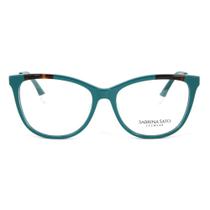 Armação para óculos de Grau Sabrina Sato SS151 Feminino Redondo em Acetato Verde