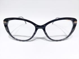 Armação para óculos de Grau Tr90 Preto metal Dourado