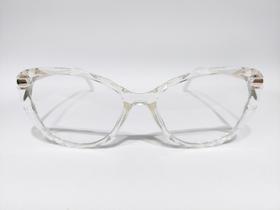 Armação para óculos de Grau Tr90 Transparente metal Dourado