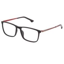 Armação Police VPL799 560507 Acetato/Metal Preto/Prata 56mm