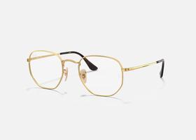 Armação RayBan hexagonal dourado RB6448 2500 54