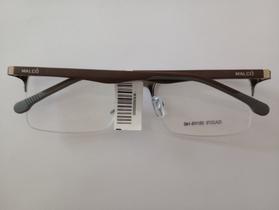 Armação receituário masculina Malcô metal fio de nylon+ lentes graduadas com antireflexo
