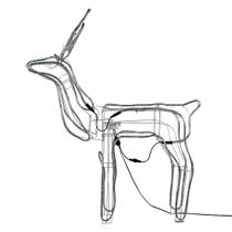 Armação Rena LED Macho com Movimento Grande 220V