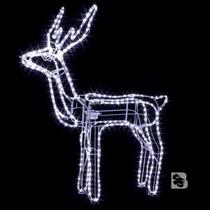 Armação Rena Macho de Led Média Enfeite Decoração Natal Linda para Jardim Pisca Pisca 127v ou 220v