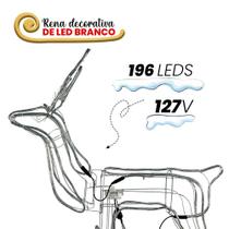 Armação Rena Natal de 196 Leds e Movimento 117Cm Altura 110v Armação Rena Natal de 196 Leds e Movimento 117Cm Altura 110v