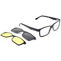 Armação Smart Oculos ClipOn Solar Lente Amarela P/ Noite 951
