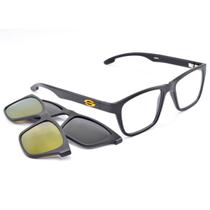 Armação Smart Oculos Com 2 ClipOns Solar Lente Espelho Sport