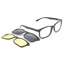 Armação Smart Oculos Grande ClipOn Solar E Lente P Noite 950