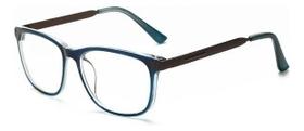 Armação Vintage Retangular Para Óculos De Grau- Várias Cores Azul
