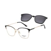 Armação Youy Y6015aeh54 Preto Fosco Metal Y6015 54 Mm Armação Youy Y6015aeh54 Preto Fosco Metal Y6015 54 Mm