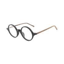 Armações De Óculos Circulares Artesanais De Acetato Com Efeito Madeira Vintage, Estilo Japonês,