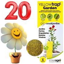 Armadilha Amarela Adesiva Contra Insetos c/ 20 unidades Coleagro