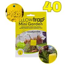 Armadilha Amarela Yellow Trap Mini Garden 40un Controle e Monitoramento de Insetos 12,5x10cm Armadilha Amarela Yellow Trap Mini Garden 40un Controle e Monitoramento de Insetos 12,5x10cm