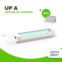 Armadilha Luminosa Elétrica Aparelho Luminária Atrai Pega Mosca Mosquito Insetos UP A