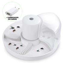 Armadilha Mata Mosca Papa Mosca USB Recarregavel + Adaptador parede Bi-volt CBRN20546