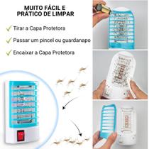 Armadilha Mata Mosquito Pernilongo Muriçoca Mosca Repelente Elétrico Tomada Lampada Uv Luminaria Led Eletrônica - REPELENTE LED