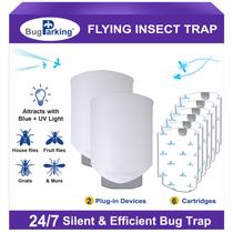 Armadilha para Insetos Voadores Bug Parking 2 Aparelhos com 6 Recargas