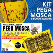 Armadilha Pega Mosca Kit com 5 unidades Armadilha P Moscas Pega Mosca Controle de Moscas casa Uso Domésticos Armadilha Pega Mosca Kit com 5 unidades Armadilha P Moscas Pega Mosca Controle de Moscas casa Uso Domésticos