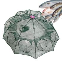 Armadilha Peixe Covo 10 Furos Rede Pesca Isca Pescaria Robalo Lambari Siri Corvina Camarao Ciriguejo Mar