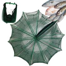 Armadilha Peixe Covo Rede Pesca 10 Furos Isca Camarao Lagosta Robalo Lambari Ciriguejo Siri Açude Mar Rio Lago Pescaria