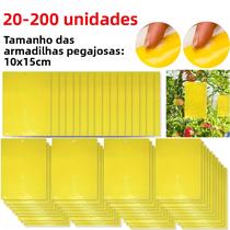 Armadilhas Adesivas Dupla Face Não Tóxicas E Impermeáveis 200 Peças Para Proteção De Plantas Contra