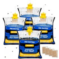 Armadilhas para Moscas Dwcom Trap, Kit com 4 Unidades para Uso Externo, Descartáveis, com Isca Armadilhas para Moscas Dwcom Trap, Kit com 4 Unidades para Uso Externo, Descartáveis, com Isca