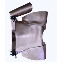 Armadura com bracelete medieval viking guerra cosplay guerreiro gladiador romano Aquiles hércules na cor prata