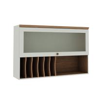 Armáreo Aéreo Cozinha 120cm Mini Boreal 100% Mdf 1 Porta Basculante Vidro Mint - Genialflex