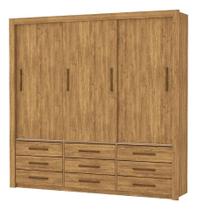 Armareo Roupeiro Anjos 3 Portas S/Espelho Central 9 Gavetas S/Pe Carioca Moveis