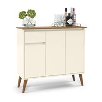 Armarinho Balcao Armario Buffet Multiuso Cozinha Guarda Louças Veneza Off White Freijo EJ