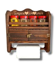 Armarinho de Parede Temperos e Papel Toalha