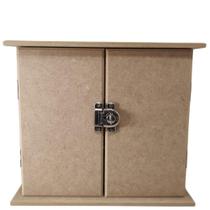 Armarinho Maquiagem Mdf Com Espelho Cômoda Biju Fechadura