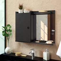 Armarinho Para Banheiro Suspenso Com Espelho e Porta - Stillus Móveis