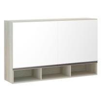 Armário 120cm 2 Portas C/Nicho Legno Crema C/Branco Pola Armário 120cm 2 Portas C/Nicho Legno Crema C/Branco Pola